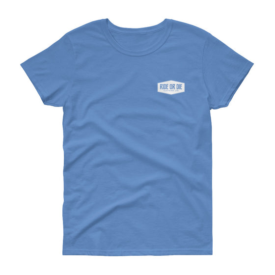 Women's R.O.D. Badge Sky Blue/White Soft T-Shirt