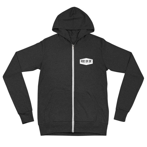 Men's Badge Black/White Zip Hoodie