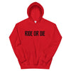 Ride Or Die Bold Red Mens Hoodie